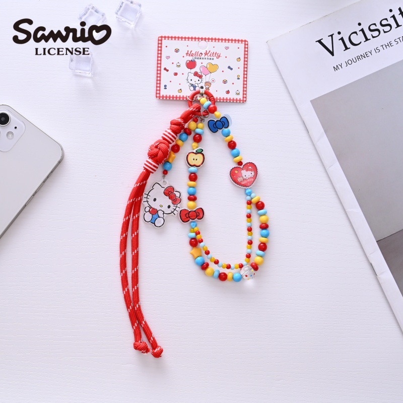 Phone Accessories Ideas - 헬로 키티 다채로운 사랑 구슬 줄