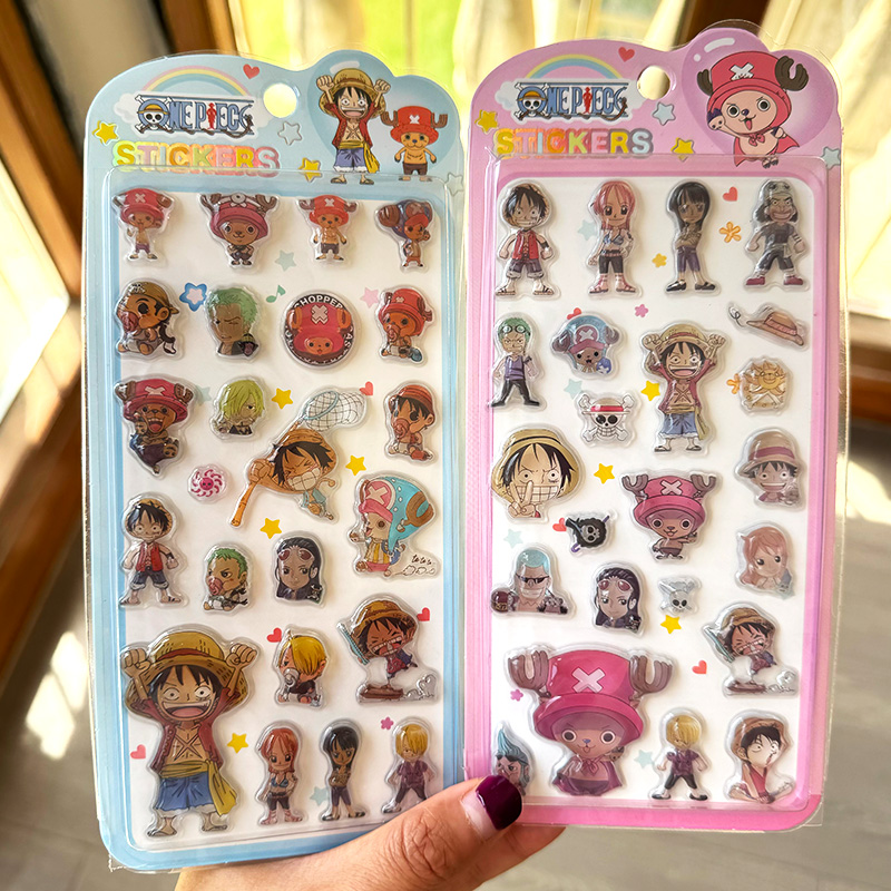 Phone Accessories Toys - 일본 스타일 귀여운 원피스 스티커 만화
