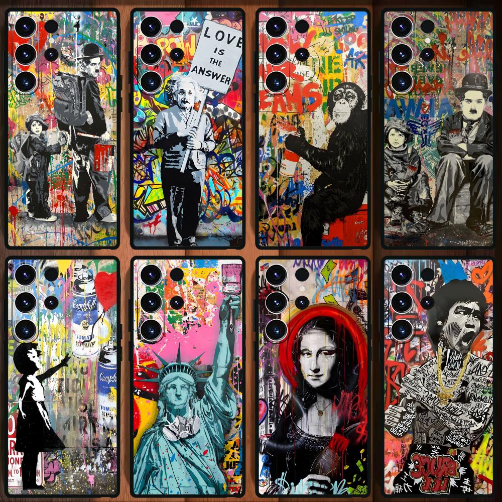 Samsung Accessories Phone - Banksy 낙서 예술 전화 케이스 삼성