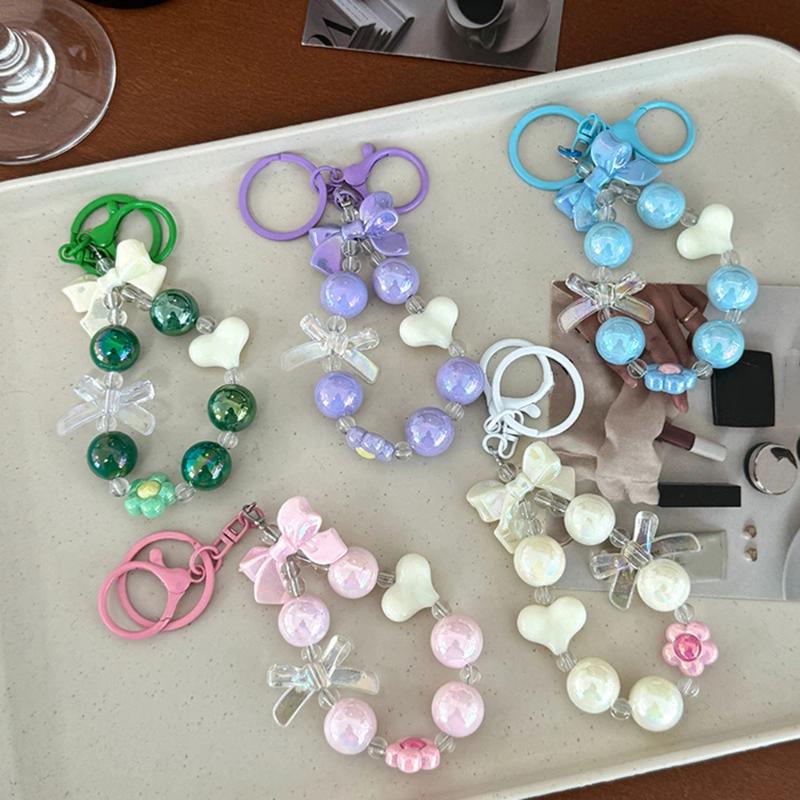 Phone Accessories For Teens - 새로운 캔디 컬러 하트 리본 비즈