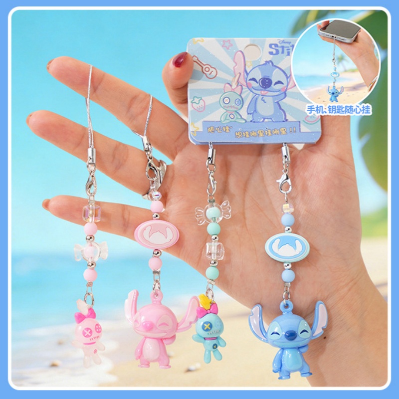 Phone Accessories Ideas - 디즈니 정품 스티치 만화 키체인 부거