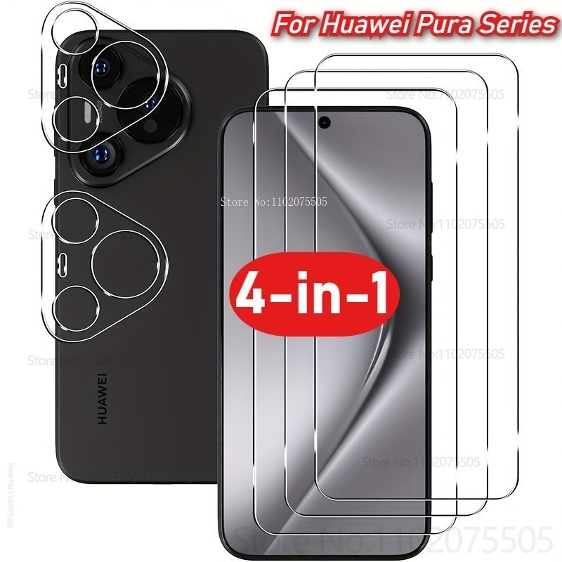 Huawei Pura 70 - [4-in-1]2Pcs 풀 커버리지 강화 유리 +