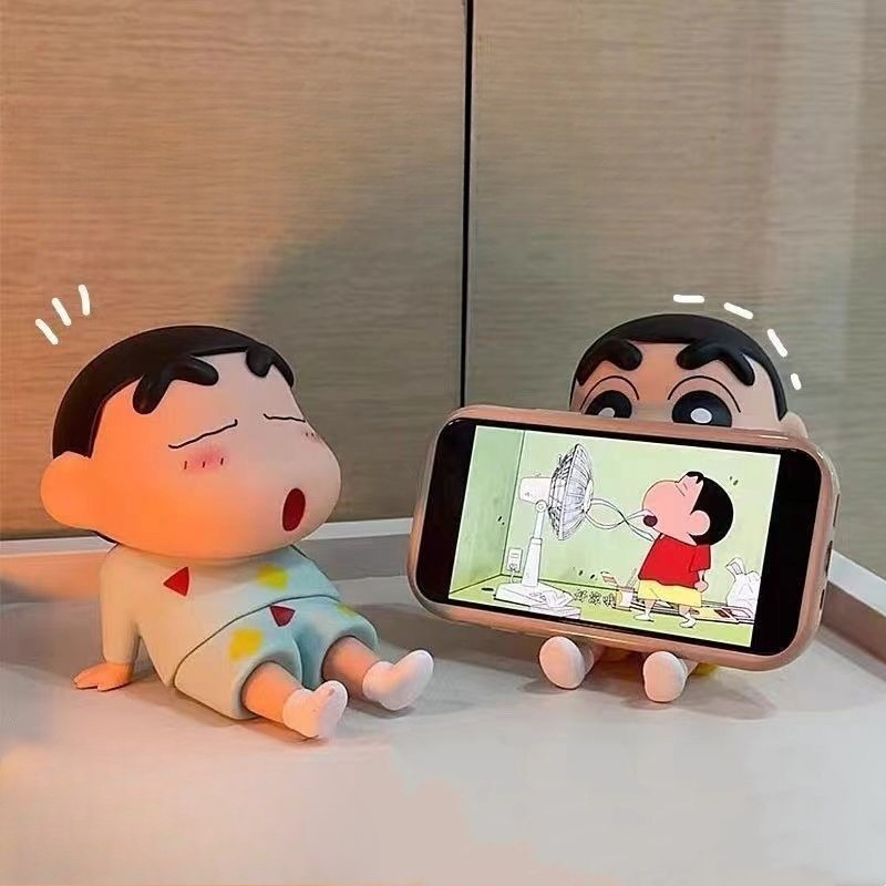 Phone Accessories Toys - 크레용신짱 일본 애니메이션 폰 홀더, 게으른