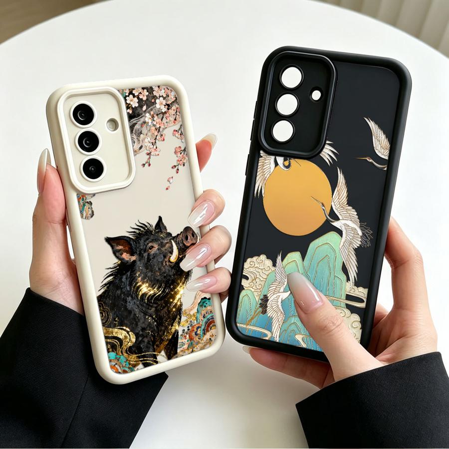 Samsung Accessories Phone - 만화 크레인 멧돼지 휴대폰 케이스 (삼성