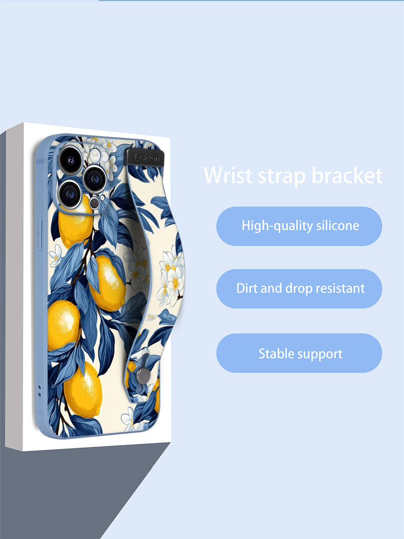 Phone Accessories Quotes - 과일 레몬 컬러풀 스타 플라워 아트