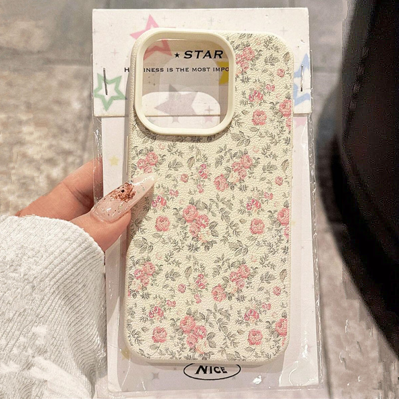 Phone Accessories To Sell - 귀여운 소녀 꽃무늬 화이트 클래식 소프트
