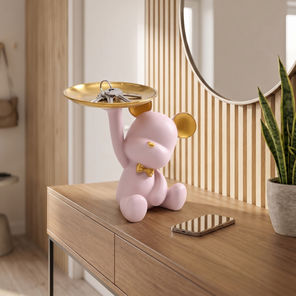 미적 감각의 곰 자동차 키 트레이, 폭력적인 곰 모양  - Phone Accessories For Your Car 리뷰 및 가격