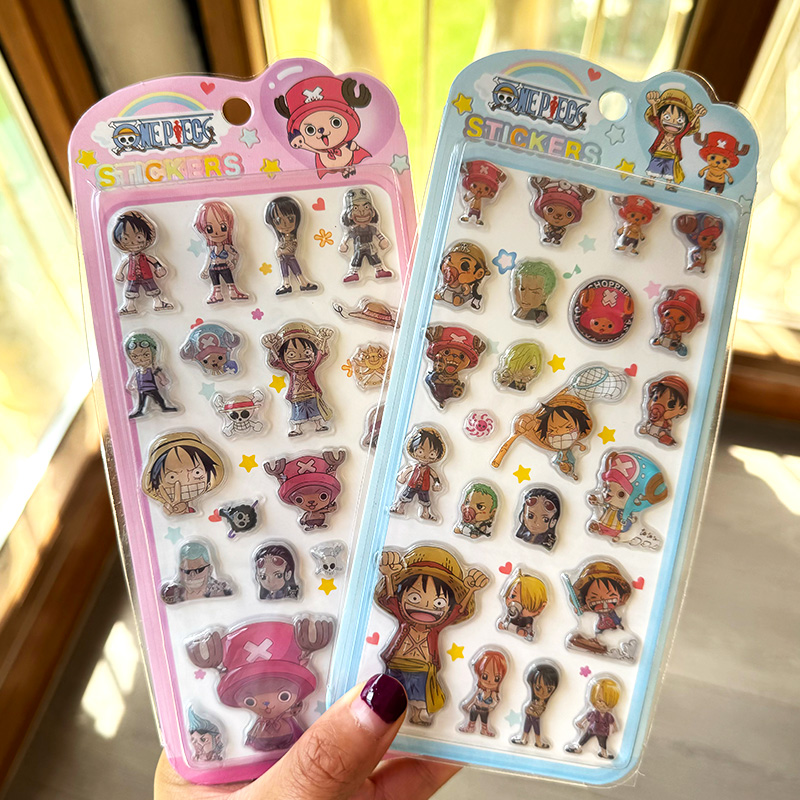 일본 스타일 귀여운 원피스 스티커 만화 몽키 D 루피  - Phone Accessories Toys 리뷰 및 가격