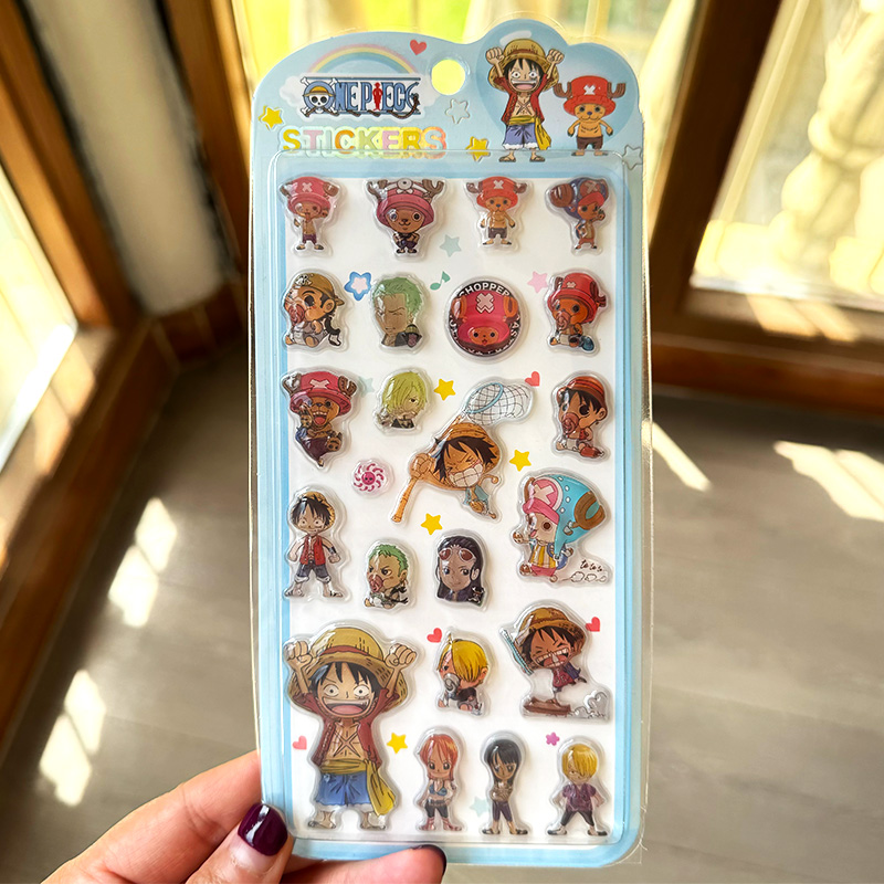 일본 스타일 귀여운 원피스 스티커 만화 몽키 D 루피  - Phone Accessories Toys 리뷰 및 가격