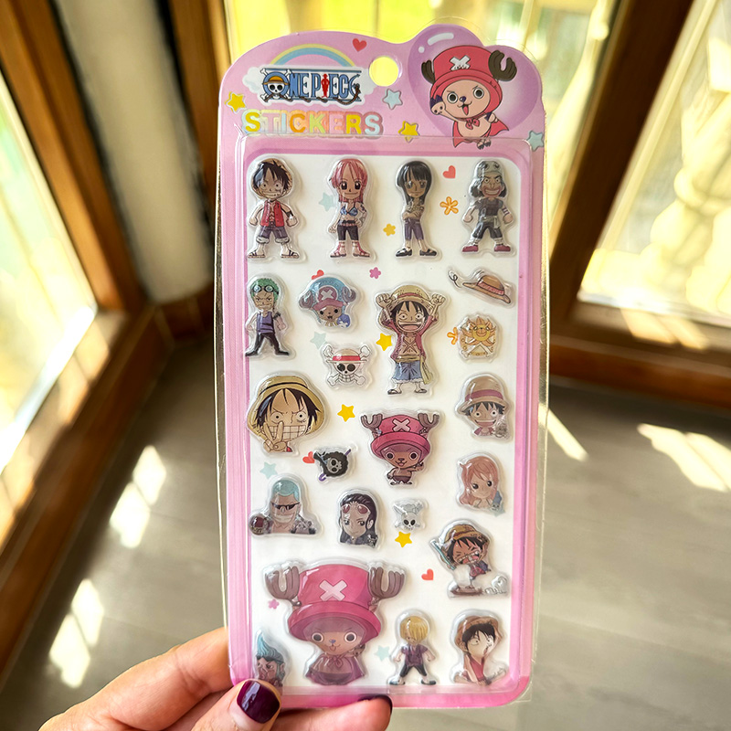 일본 스타일 귀여운 원피스 스티커 만화 몽키 D 루피  - Phone Accessories Toys 리뷰 및 가격