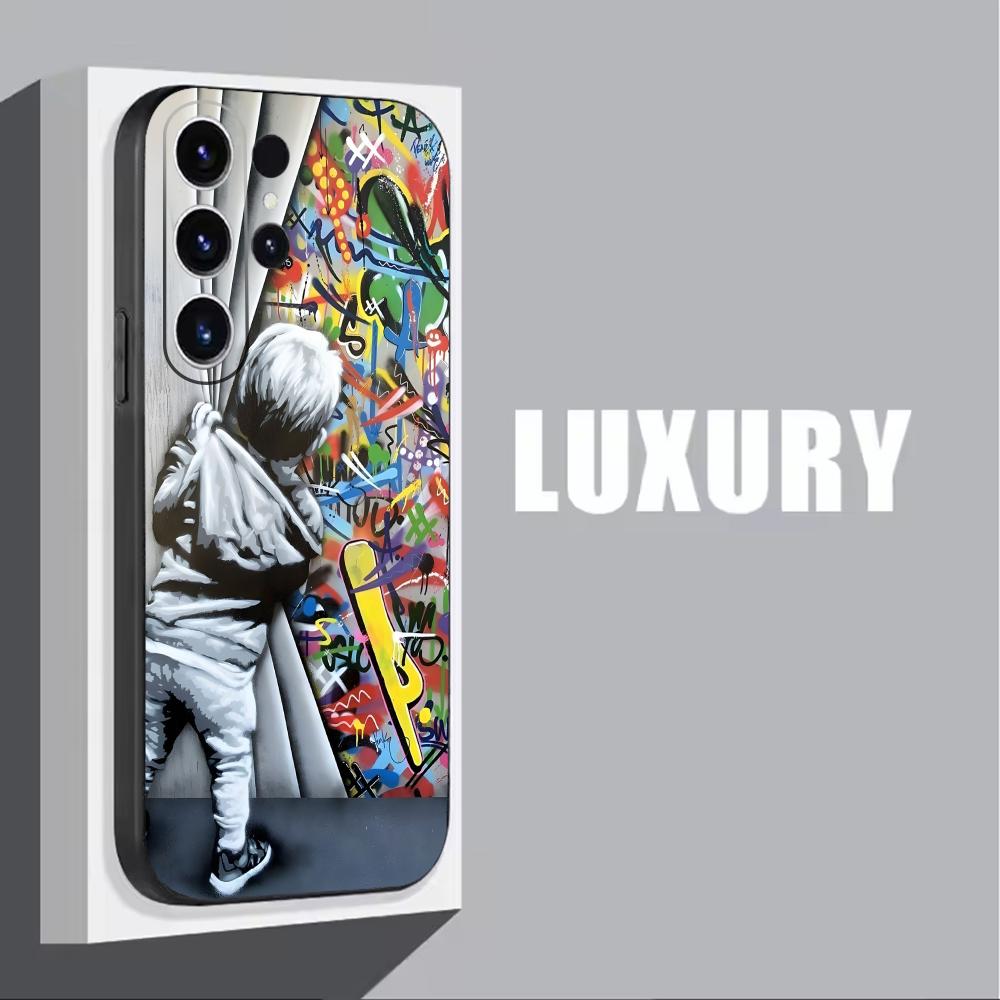 Banksy 낙서 예술 전화 케이스 삼성 갤럭시 S25 - Samsung Accessories Phone 리뷰 및 가격
