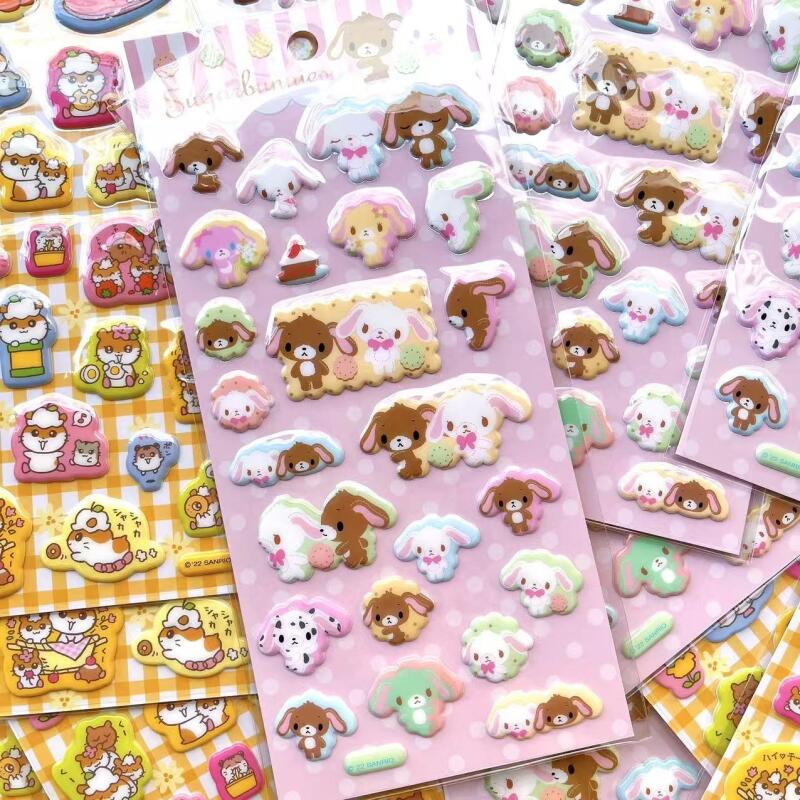 새로운 산리오 우사하나 슈가버니즈 3D 버블 스티커 장 - Phone Accessories Toys 리뷰 및 가격
