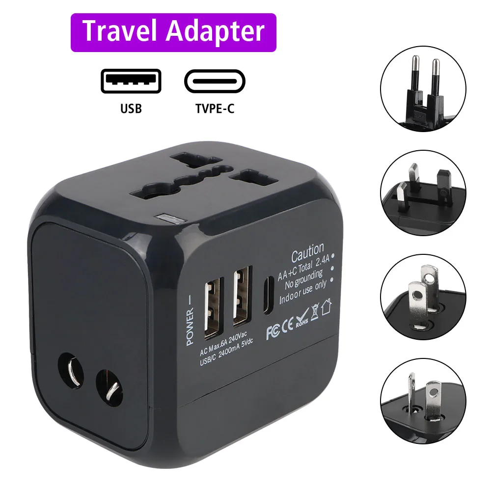 올인원 벽걸이형 여행용 충전 어댑터 - 미국, 유럽,  - Phone Accessories Uk 리뷰 및 가격
