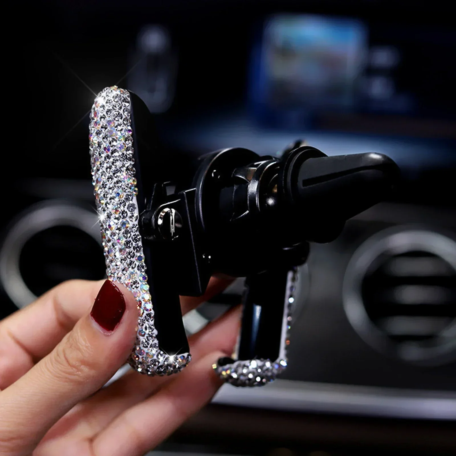 새로운 자동차 휴대폰 거치대 다이아몬드 크리스탈 차량  - Phone Accessories For Your Car 리뷰 및 가격
