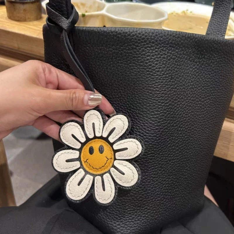 해바라기 모양의 즐거운 얼굴 꽃 열쇠고리, 인조 가죽  - Phone Accessories Ideas 리뷰 및 가격