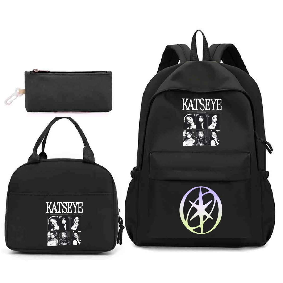 캣시 프린트 3 in 1 백팩 세트 (런치백, 필통 포 - Phone Accessories For Teens 리뷰 및 가격