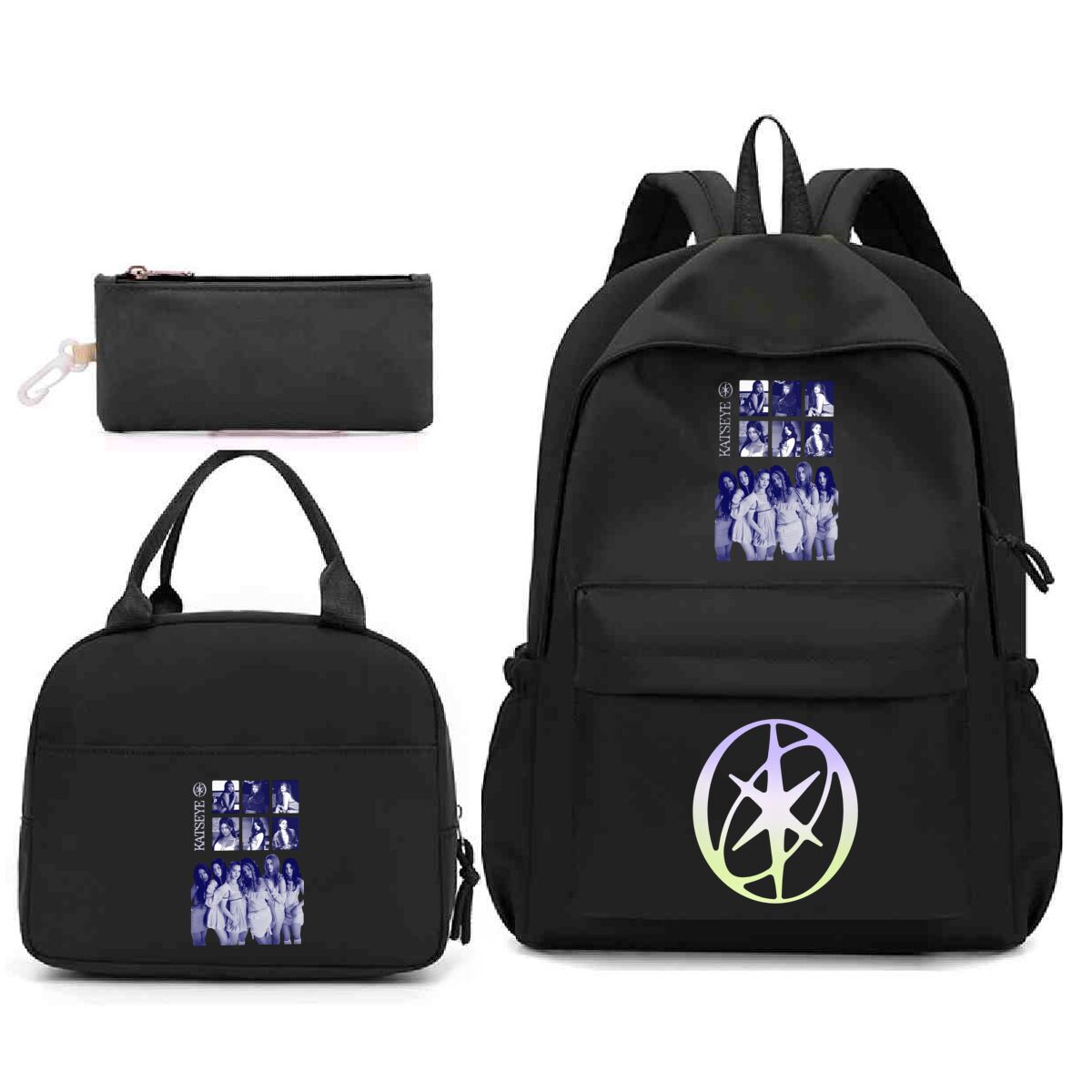 캣시 프린트 3 in 1 백팩 세트 (런치백, 필통 포 - Phone Accessories For Teens 리뷰 및 가격