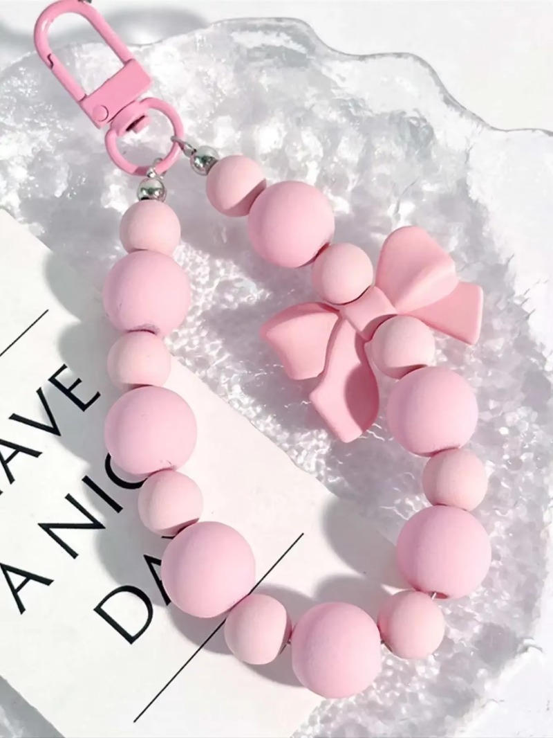 핑크 펄 보우 키체인 휴대폰 체인 이어폰 케이스 분실방 - Phone Accessories For Teens 리뷰 및 가격