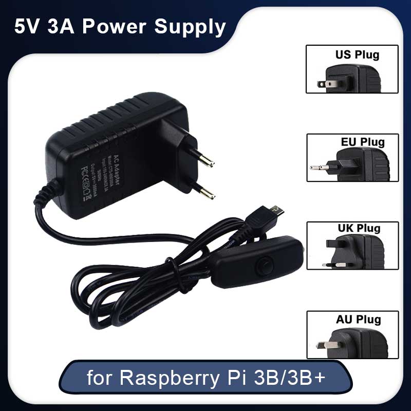 5V 3A 라즈베리 파이 3 모델 B + 전원 공급 장 - Phone Accessories Uk 리뷰 및 가격
