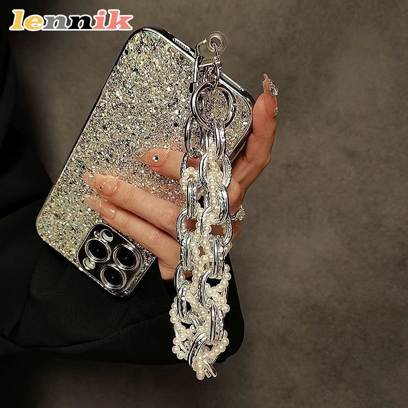 DIY 진주 폰 스트랩, 링 디테일이 있는 수제 직조  - Phone Accessories Ideas 리뷰 및 가격