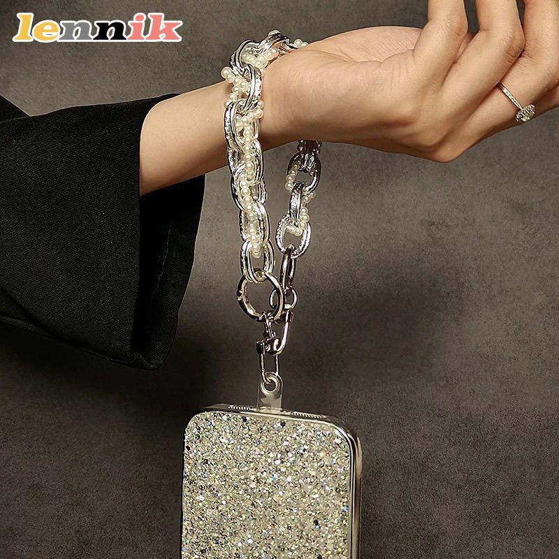 DIY 진주 폰 스트랩, 링 디테일이 있는 수제 직조  - Phone Accessories Ideas 리뷰 및 가격