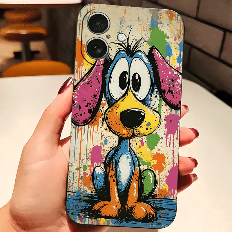 그래피티 컬러 강아지 TPU 폰 케이스 (아이폰 17, - Phone Accessories To Sell 리뷰 및 가격