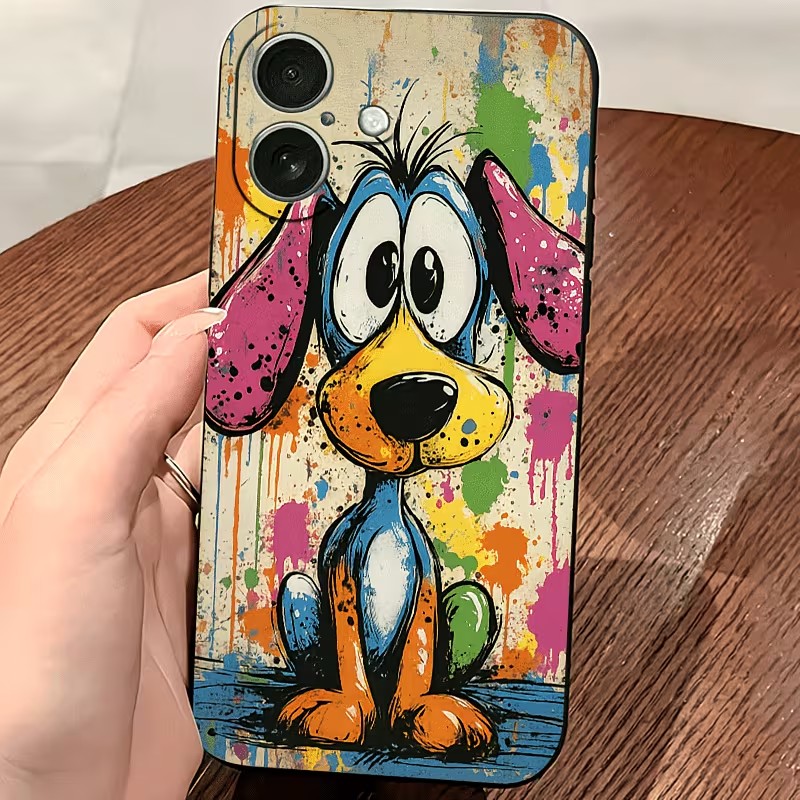 그래피티 컬러 강아지 TPU 폰 케이스 (아이폰 17, - Phone Accessories To Sell 리뷰 및 가격