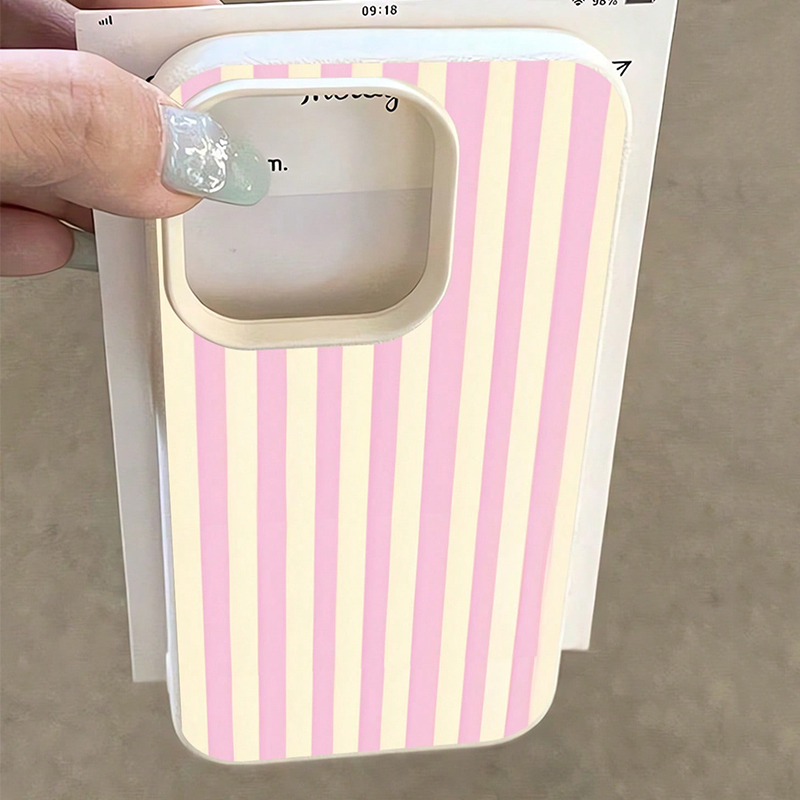 심플한 핑크색 세로 줄무늬 리치 패턴 아이폰 17 16 - Phone Accessories To Sell 리뷰 및 가격