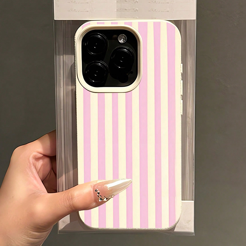 심플한 핑크색 세로 줄무늬 리치 패턴 아이폰 17 16 - Phone Accessories To Sell 리뷰 및 가격
