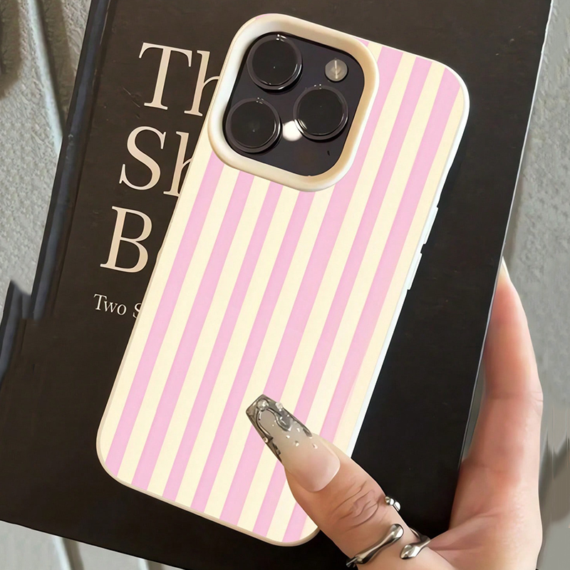심플한 핑크색 세로 줄무늬 리치 패턴 아이폰 17 16 - Phone Accessories To Sell 리뷰 및 가격
