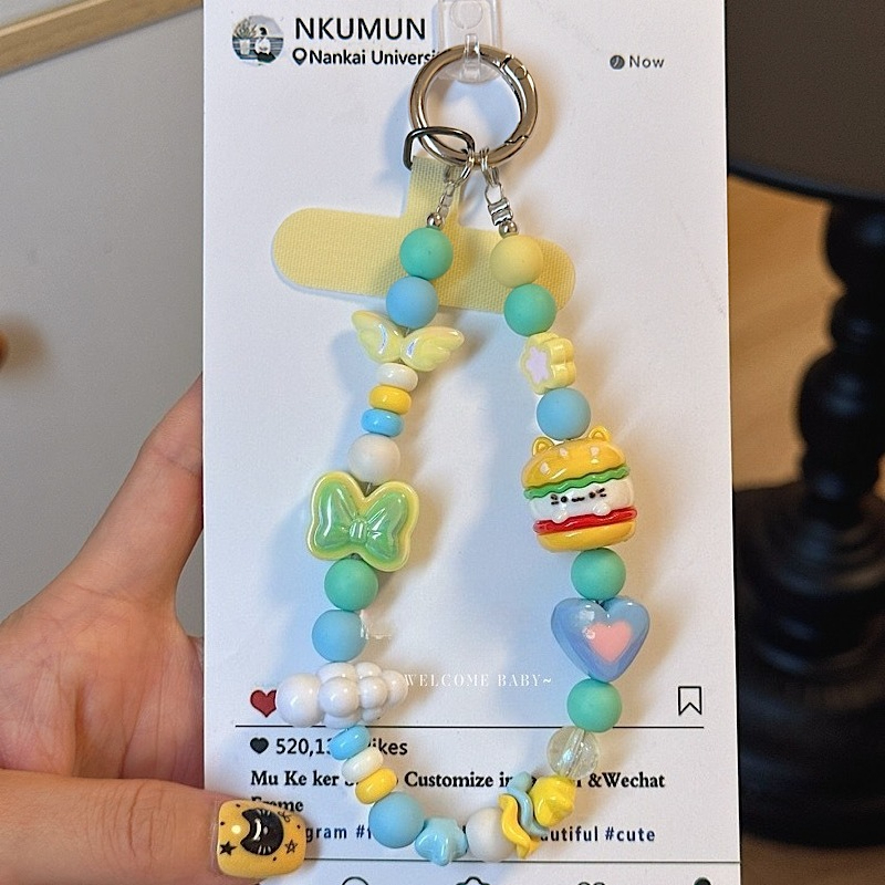 도파민 컬러풀 비즈 폰줄 귀여운 소녀풍 가방&열쇠용 분 - Phone Accessories Ideas 리뷰 및 가격