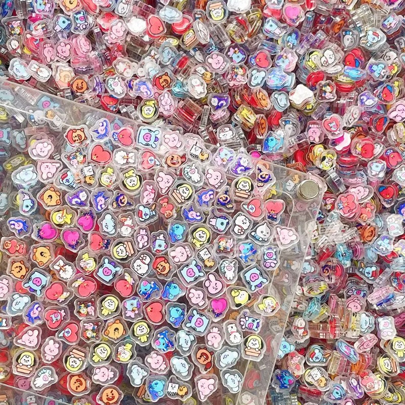100개 미니 BT21 아크릴 플레이트 DIY 액세서리 - Phone Accessories Toys 리뷰 및 가격