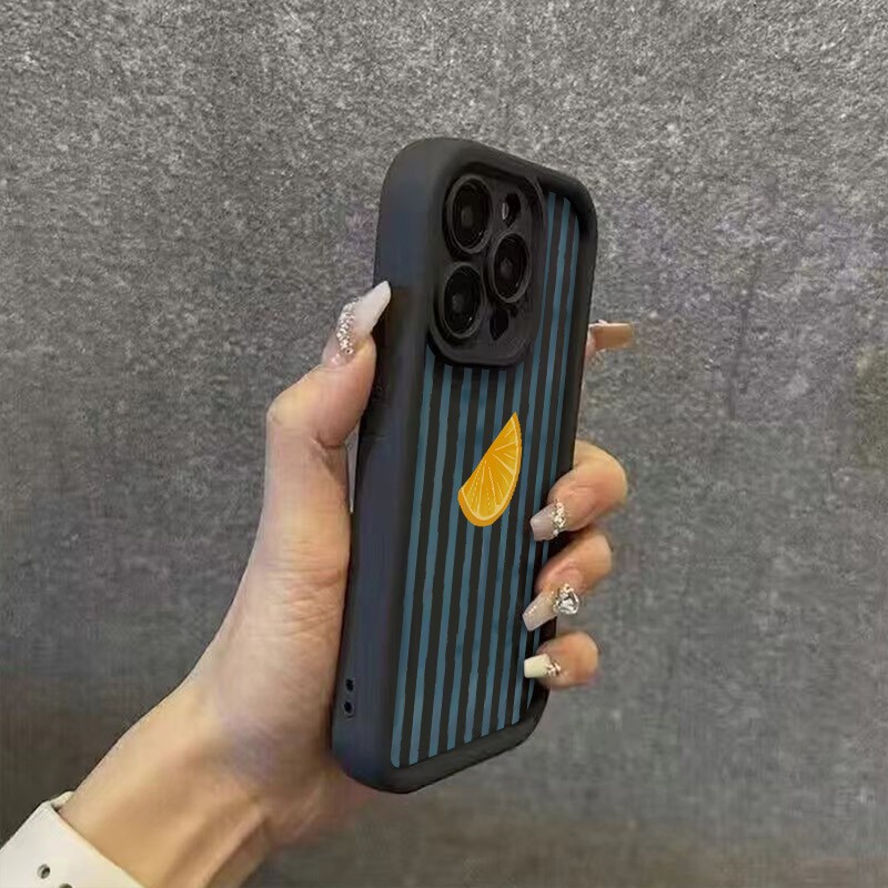 줄무늬 레몬 슬라이스 패턴 아이폰 17 16 15 14 - Phone Accessories To Sell 리뷰 및 가격