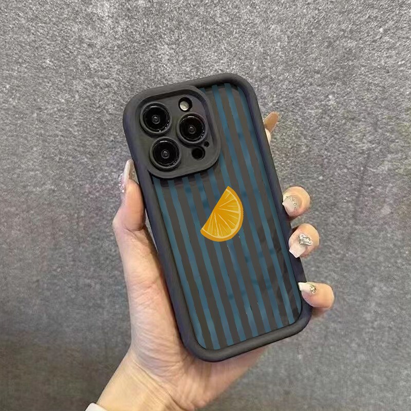 줄무늬 레몬 슬라이스 패턴 아이폰 17 16 15 14 - Phone Accessories To Sell 리뷰 및 가격