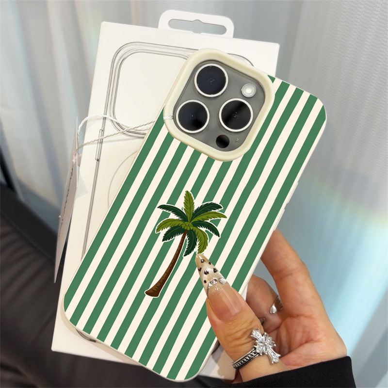 코코넛 나무 줄무늬 폰 케이스 아이폰 에어 XR XS  - Phone Accessories To Sell 리뷰 및 가격