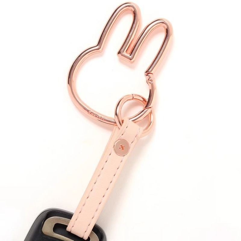 Miffy 키 체인 Kawaii 만화 토끼 머리 열쇠  - Phone Accessories For Teens 리뷰 및 가격