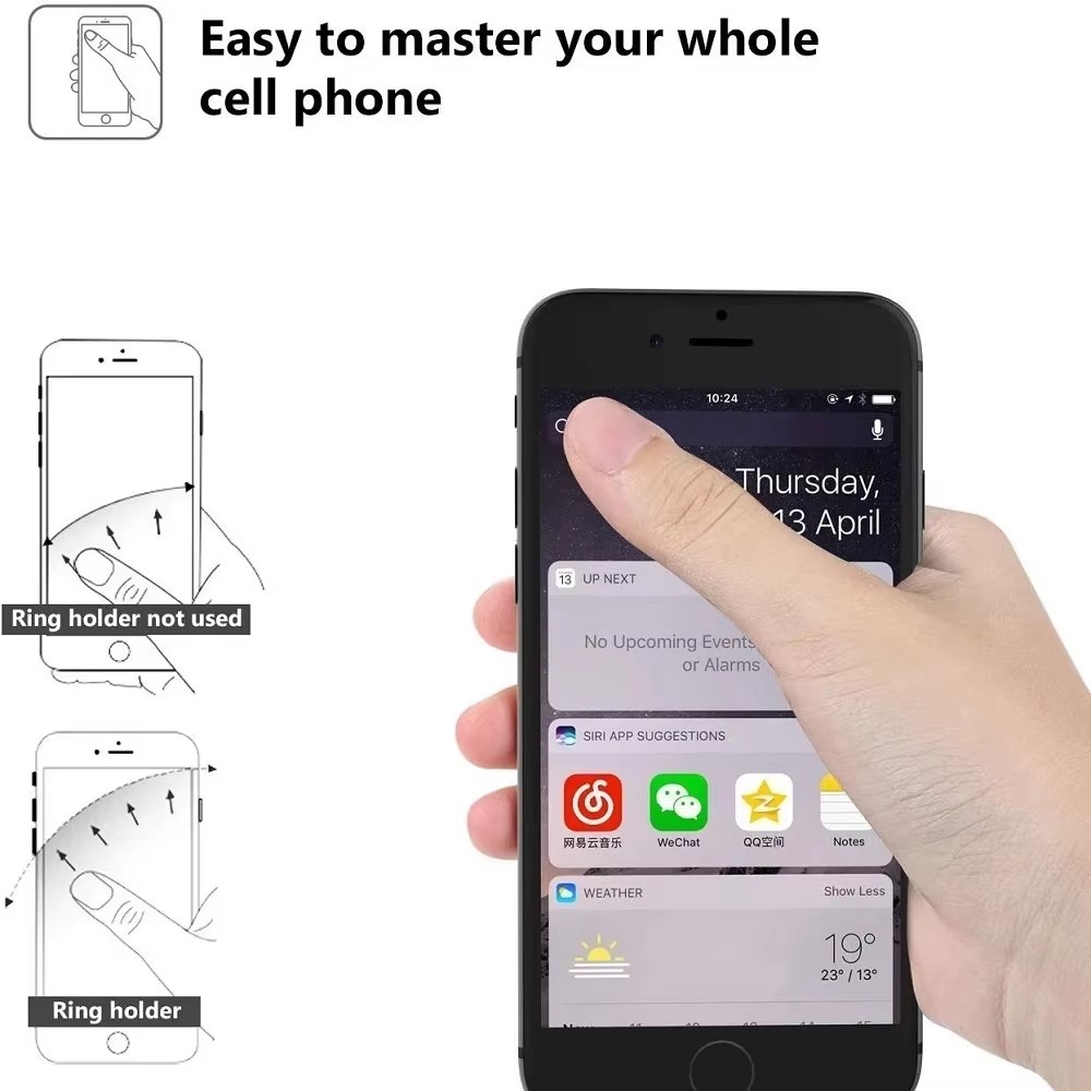 아이폰 샤오미용 손가락 링 휴대폰 거치대 스티커 스탠드 - Phone Accessories Quotes 리뷰 및 가격