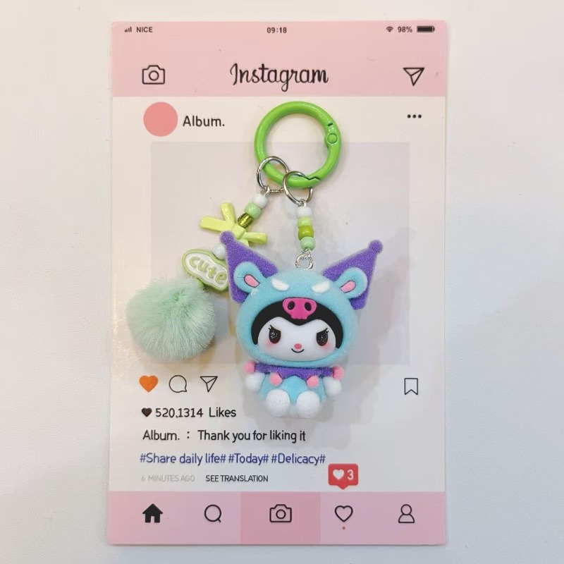 패션 쿠로미 피규어 레진 키체인 귀여운 만화 프린트 3 - Phone Accessories For Teens 리뷰 및 가격