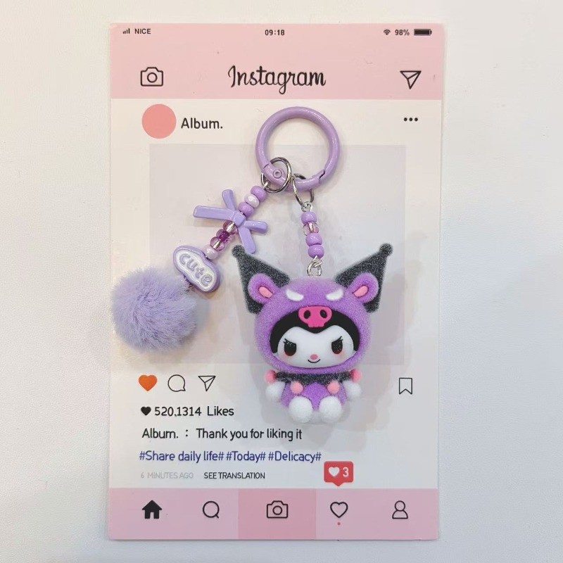 패션 쿠로미 피규어 레진 키체인 귀여운 만화 프린트 3 - Phone Accessories For Teens 리뷰 및 가격