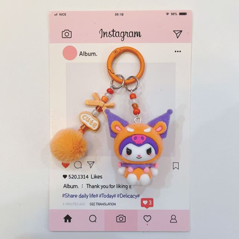 패션 쿠로미 피규어 레진 키체인 귀여운 만화 프린트 3 - Phone Accessories For Teens 리뷰 및 가격