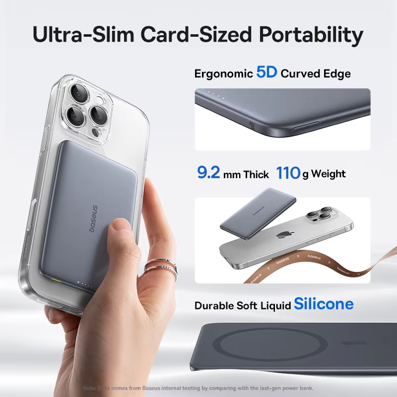베이스어스 5000mAh 마그네틱 파워뱅크 15W 무선 - Power Bank Slim 리뷰 및 가격