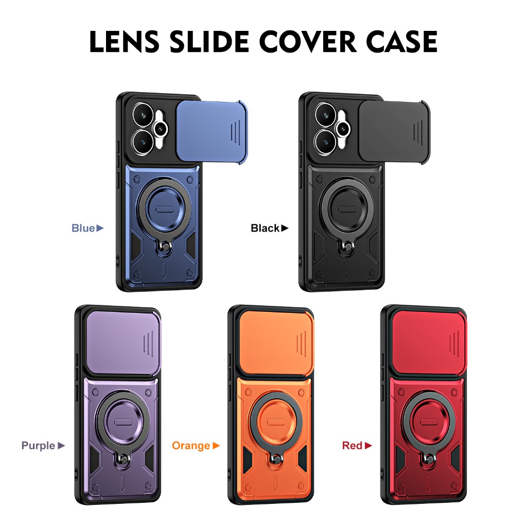 슬라이드 카메라 커버가 있는 360도 보호 아머 충격  - Phone Kickstand Ring 리뷰 및 가격