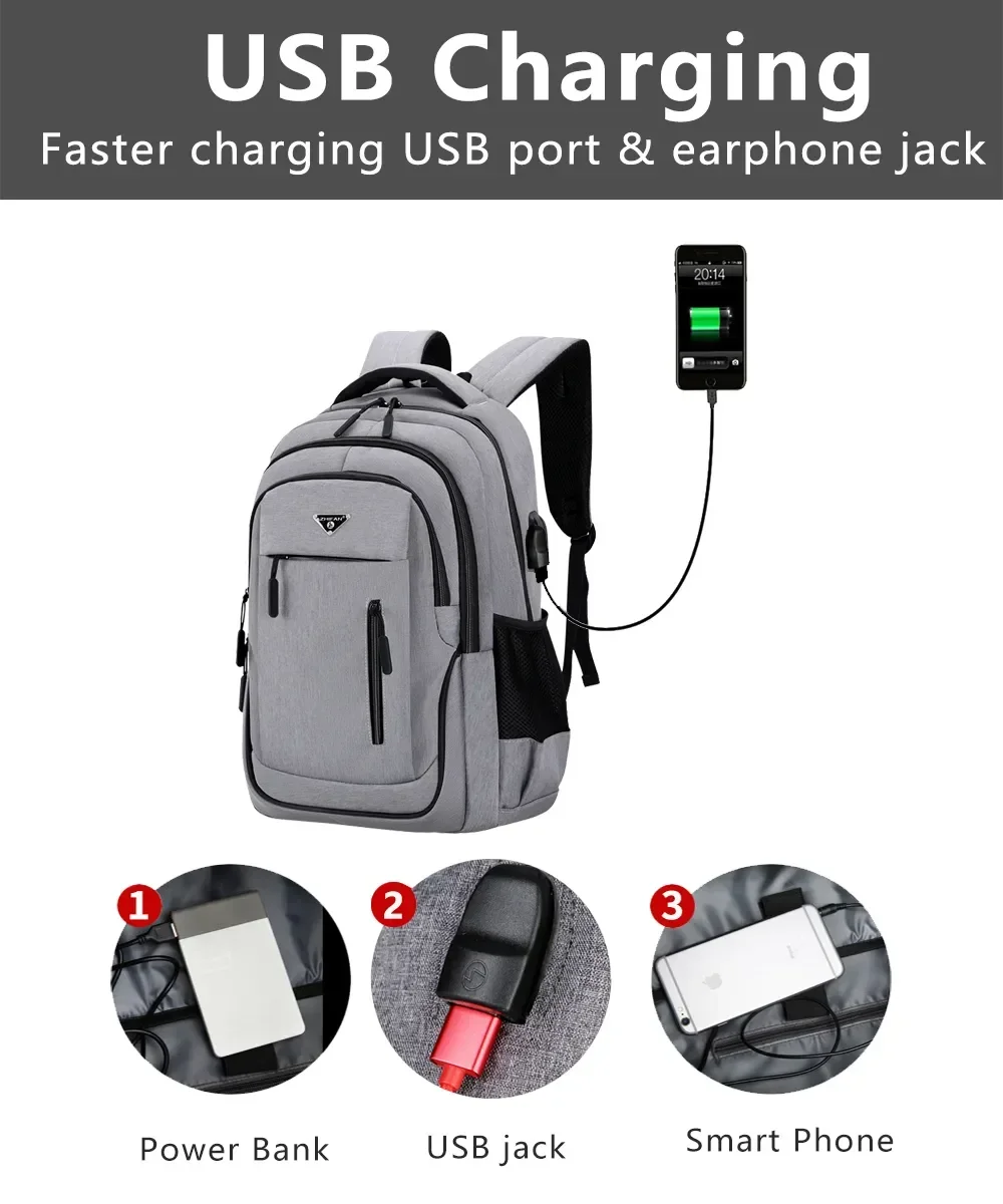 대용량 배낭 남자 노트북 배낭 15.6 옥스포드 블랙  - Phone Accessories For Teens 리뷰 및 가격
