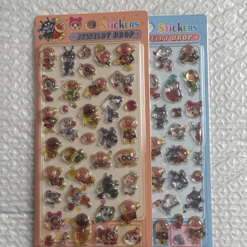 카와이 앤팬맨 3D 릴리프 스티커 창의력 만화 크리스탈 - Phone Accessories Toys 리뷰 및 가격