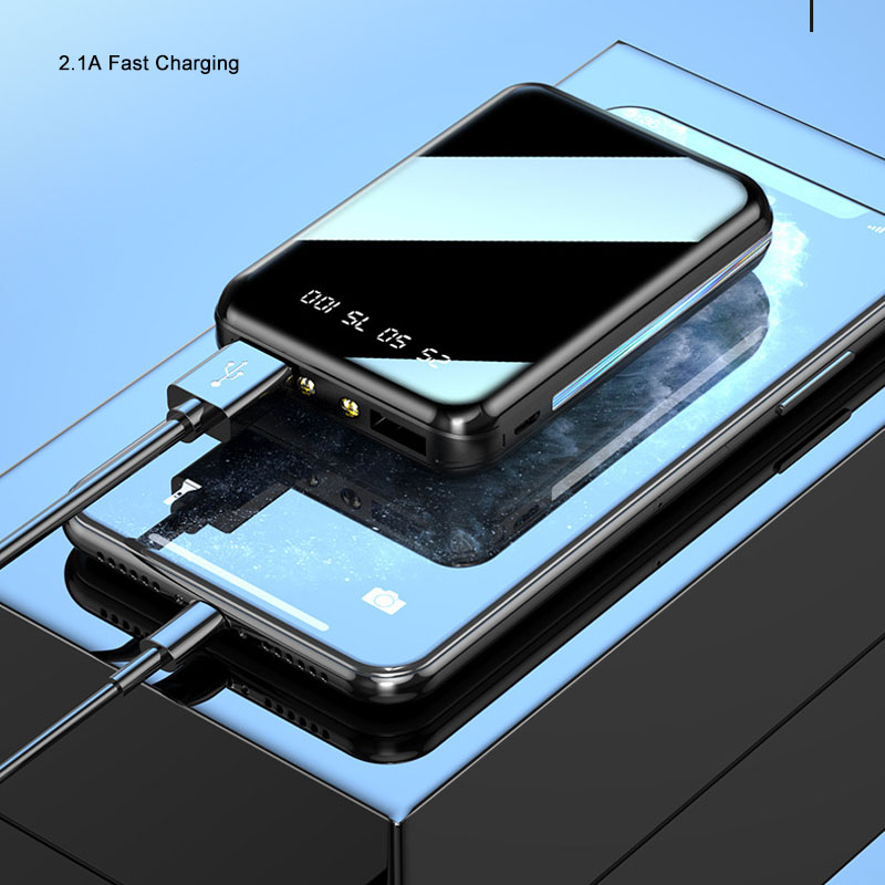 20000mAh 미니 보조베터리 휴대용 충전기 미러 스 - Power Bank Slim 리뷰 및 가격
